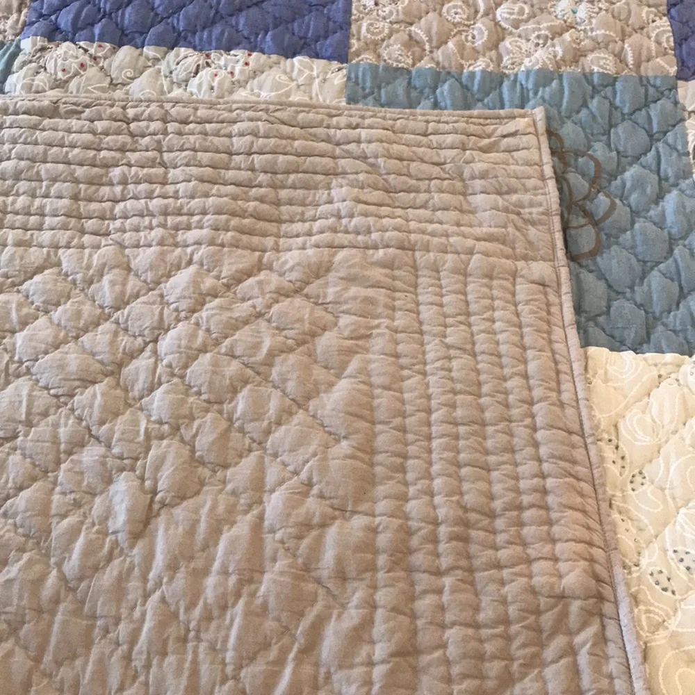 Quilted Comforter with Beading & 2 Pillow Shams